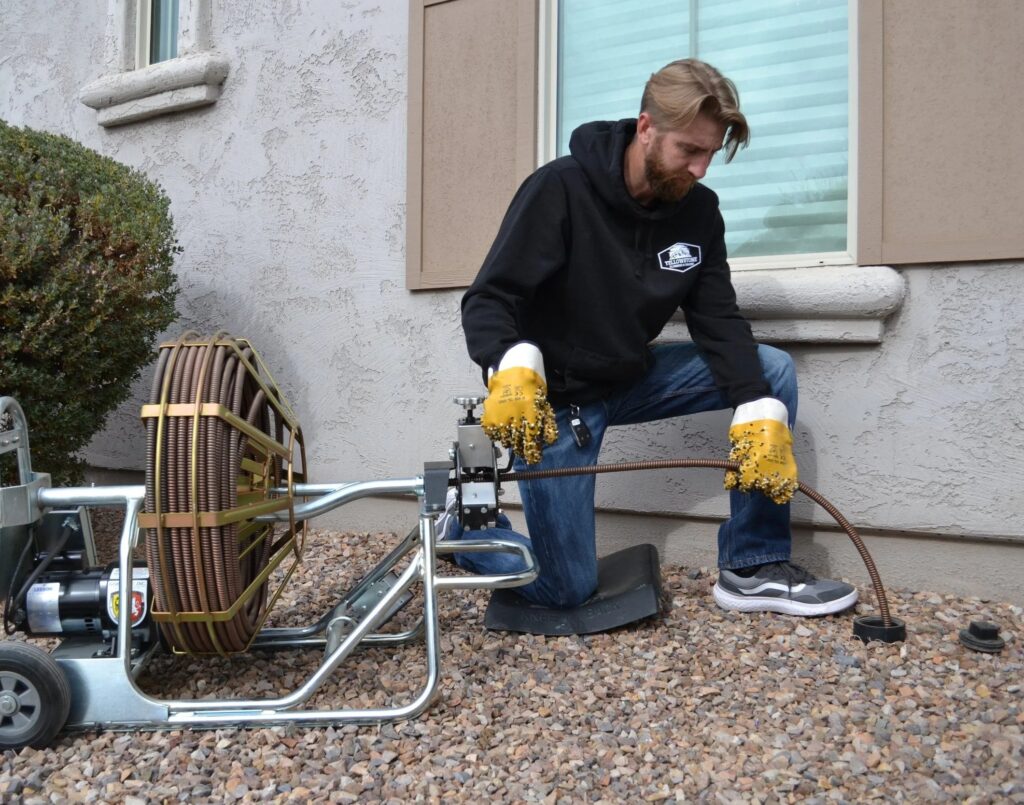 drain cleanout during in front of home